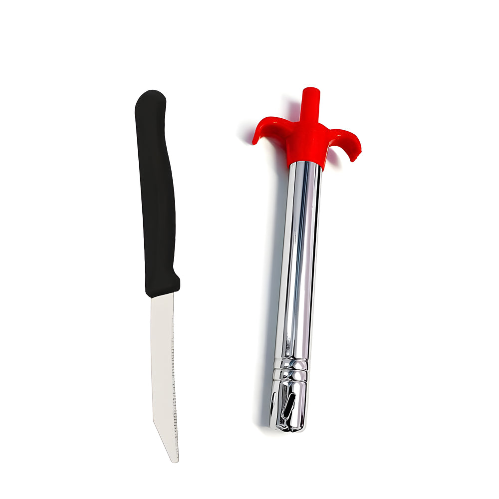 Gas lighter & knife