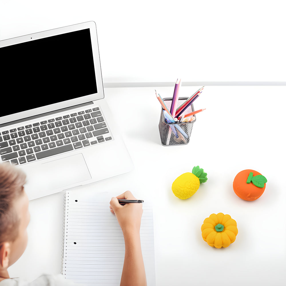 Best fruit shape erasers set - column stands | 2025 | fast shipping
