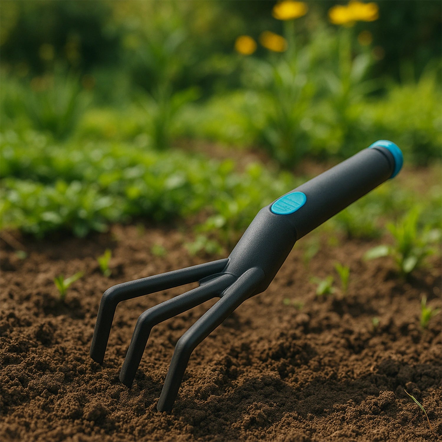 3-prong garden cultivator tool