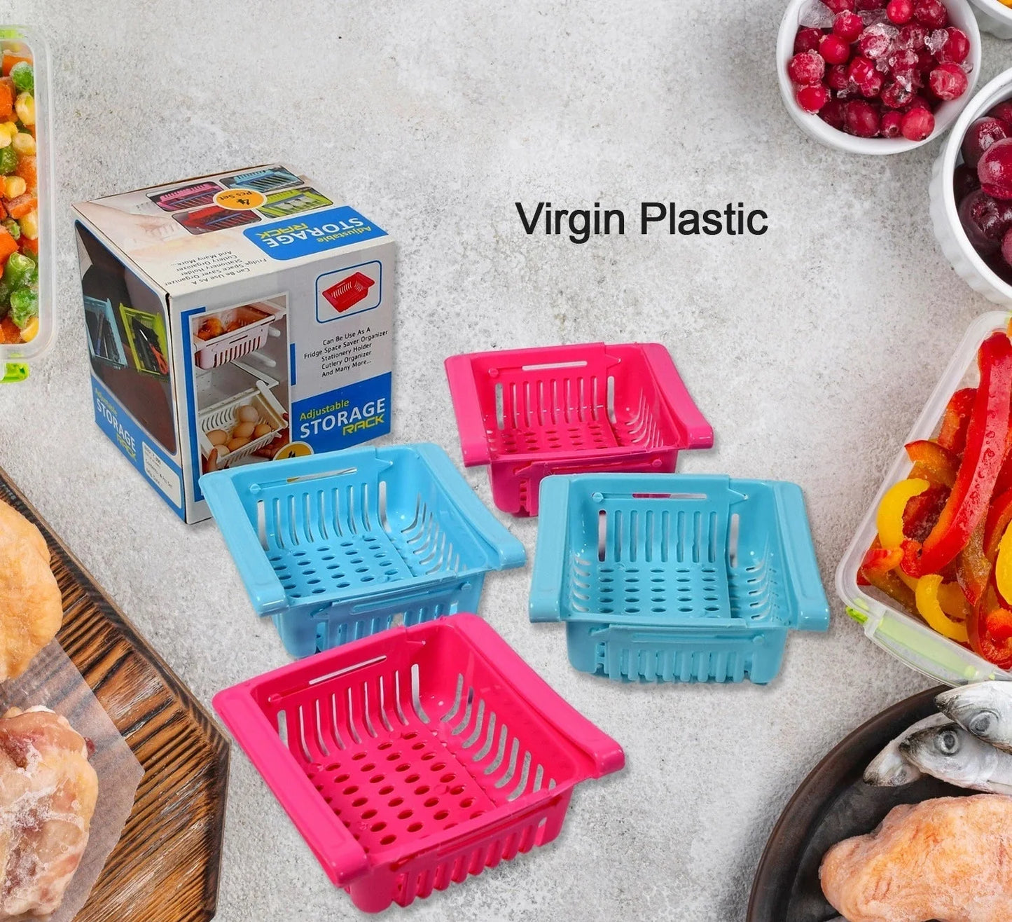 Best virgin freeze storage adjustable fridge tray – pack of 4 - 2025 | fast shipping