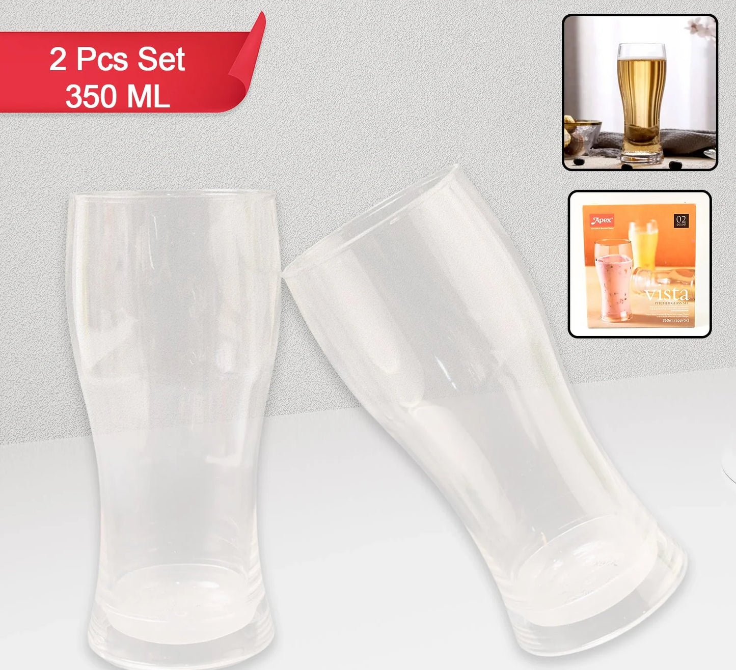 Best vista 2-piece unbreakable glass set - tumblers | 2025 | fast shipping