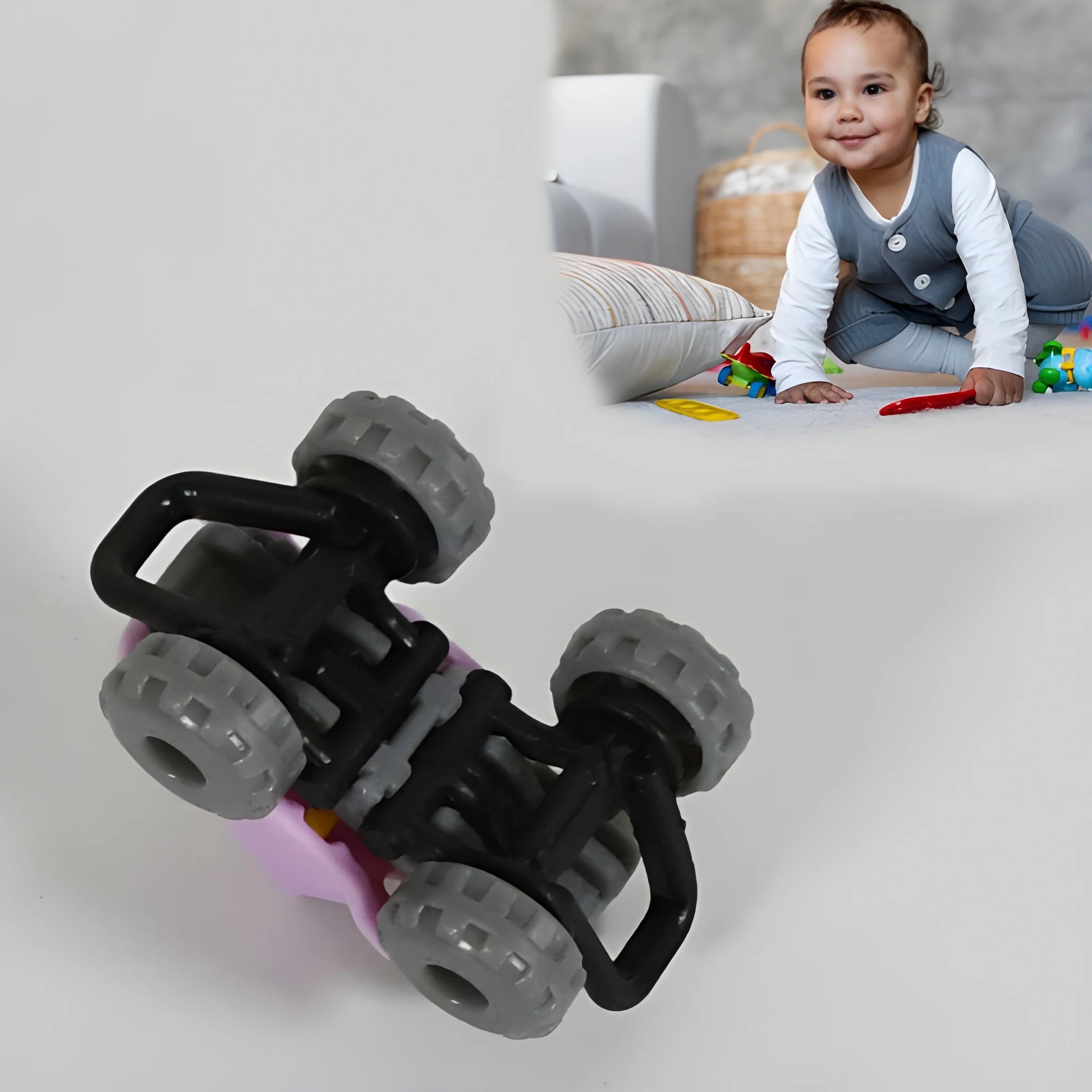 Friction powered monster trucks