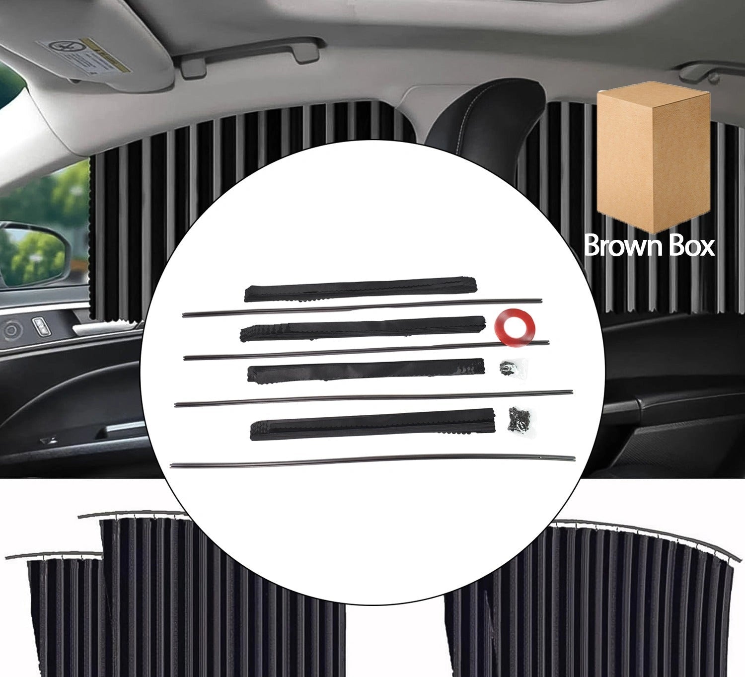 Car window privacy curtains – 4 pc