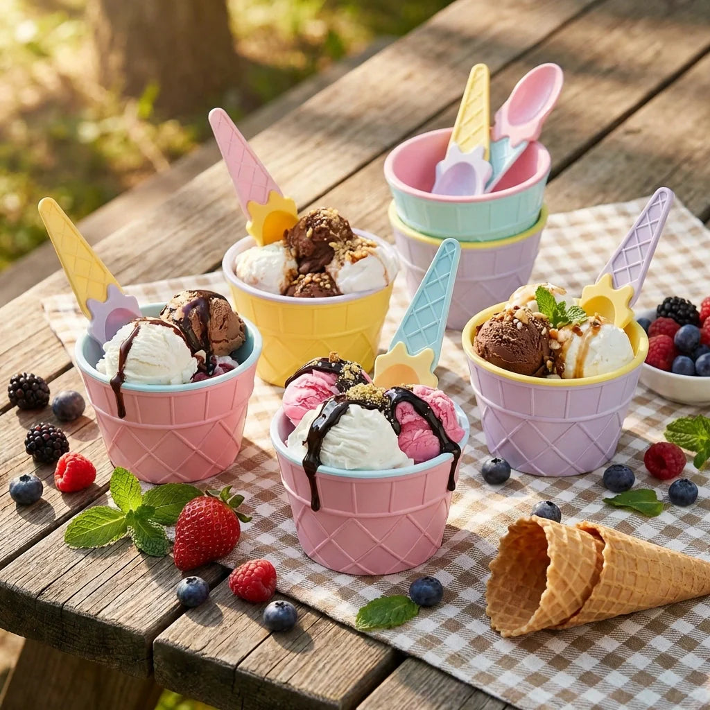 Best waffle ice cream bowl set - sugar bowls & creamers | 2026 | fast shipping