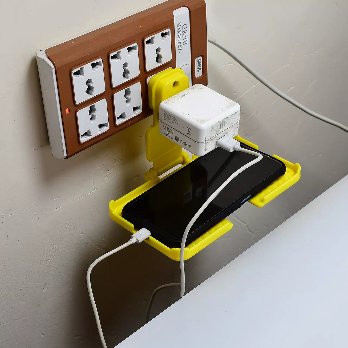 Best wall holder stand for mobile charging – yellow - power adapter & charger accessories | 2025 | fast shipping