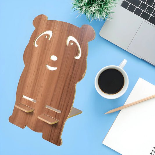 Wooden Cartoon Shape Design Mobile Stand - mobile accessories