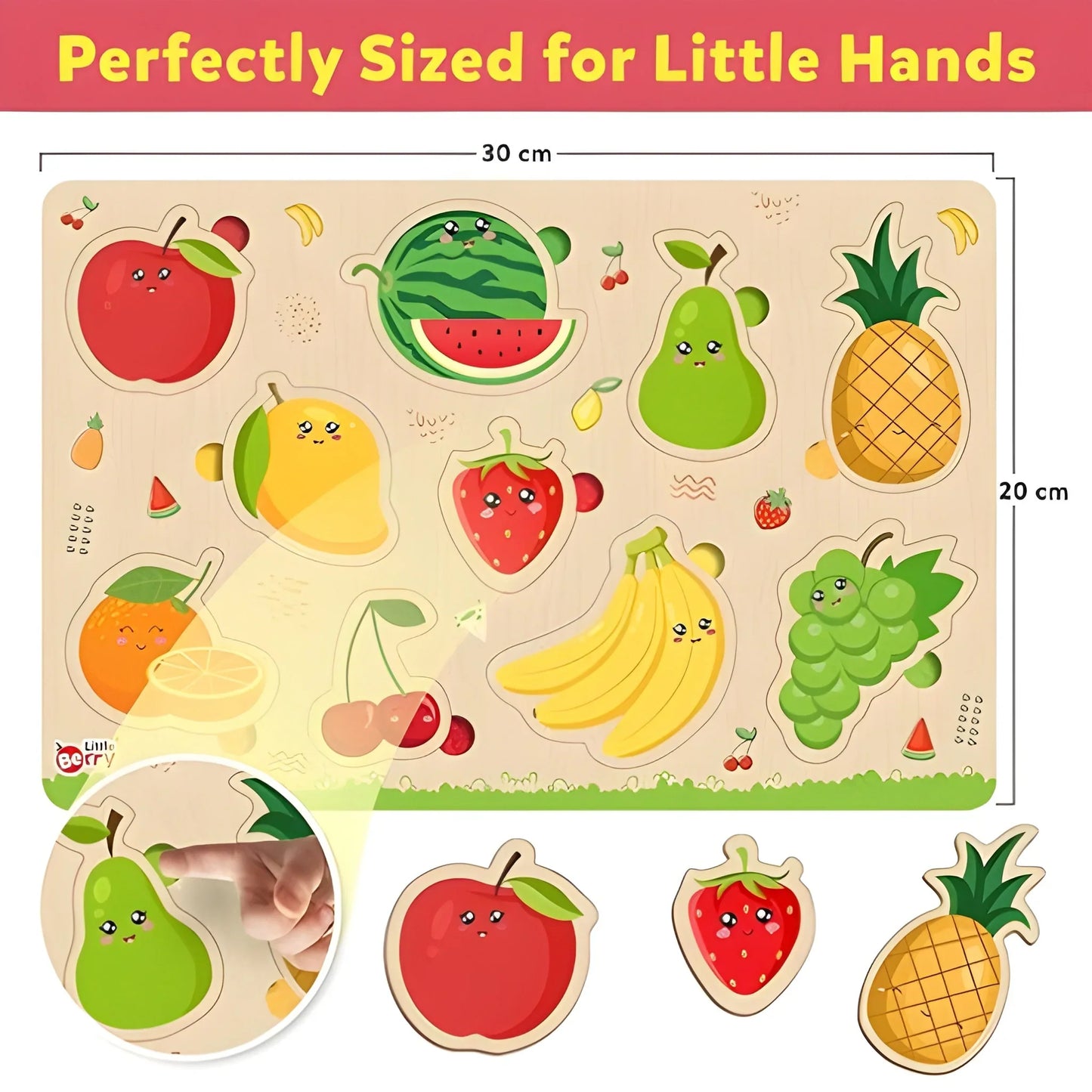 Best wooden fruits puzzle learning educational board - toys & games | 2025 | fast shipping