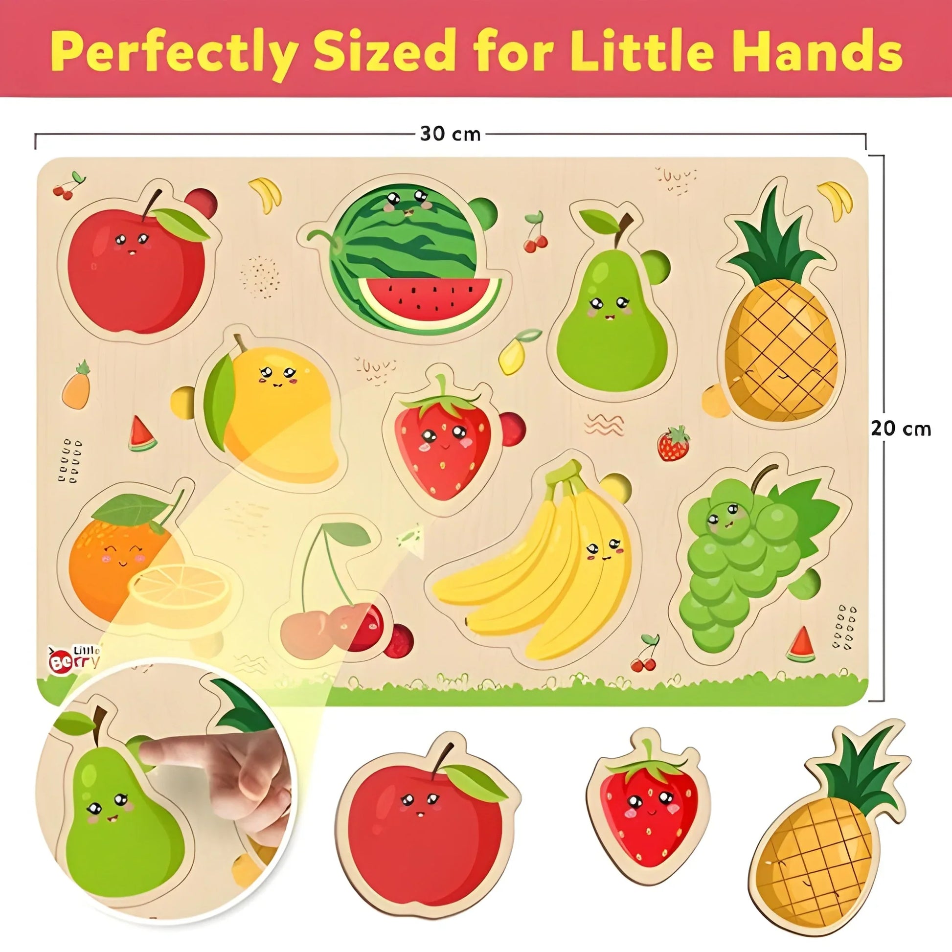Best wooden fruits puzzle learning educational board - toys & games | 2025 | fast shipping