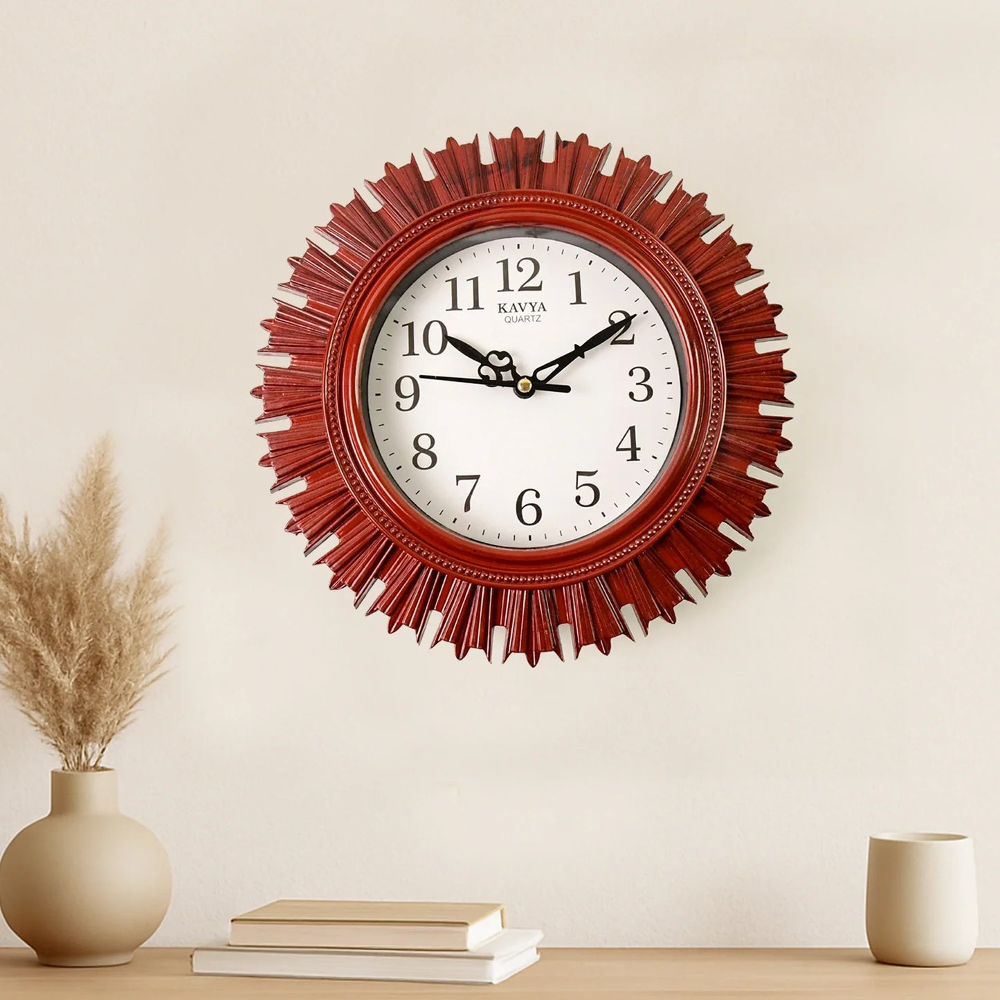 Best wooden look designer wall clock - clocks | 2025 | fast shipping