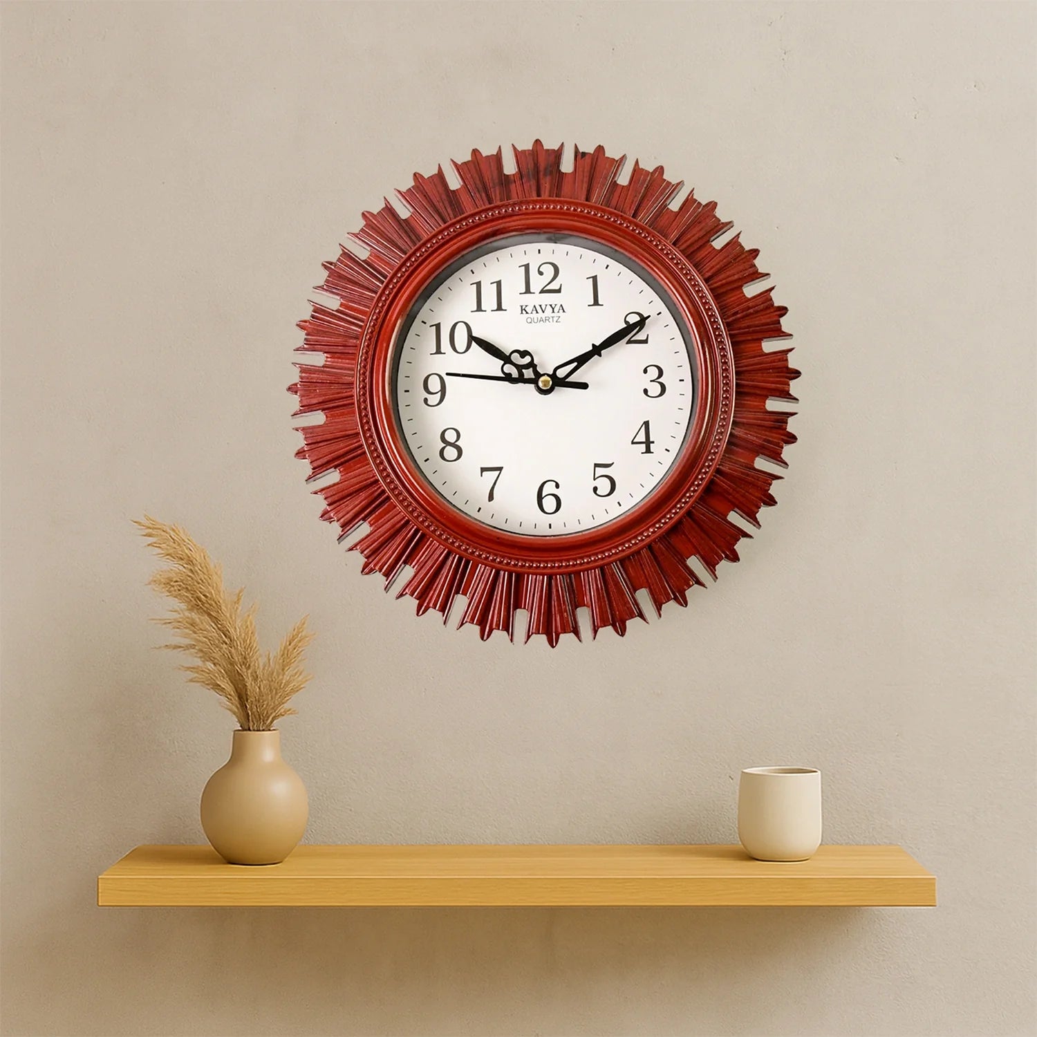 Best wooden look designer wall clock - clocks | 2025 | fast shipping