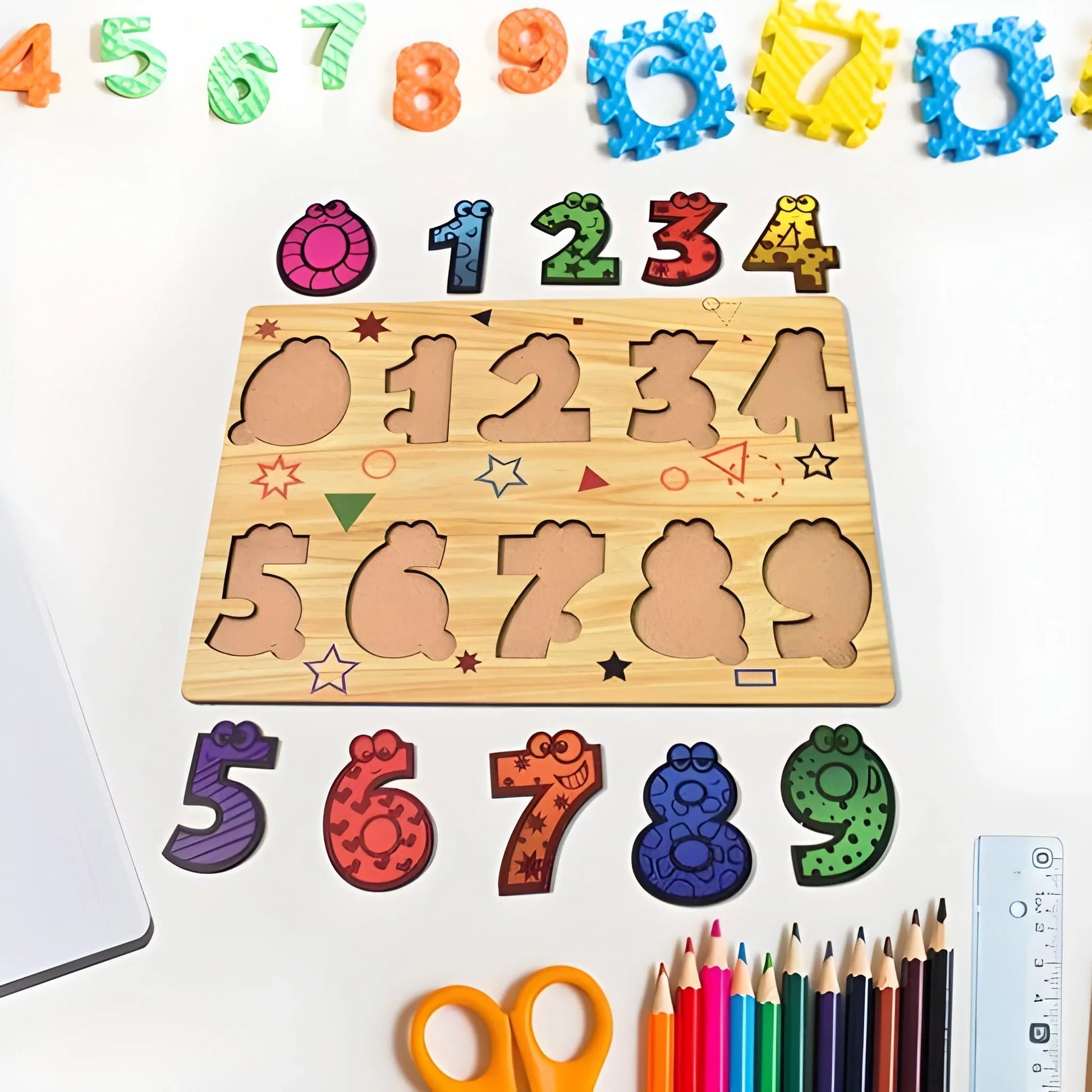 Best wooden number puzzle learning board - 2025 | fast shipping