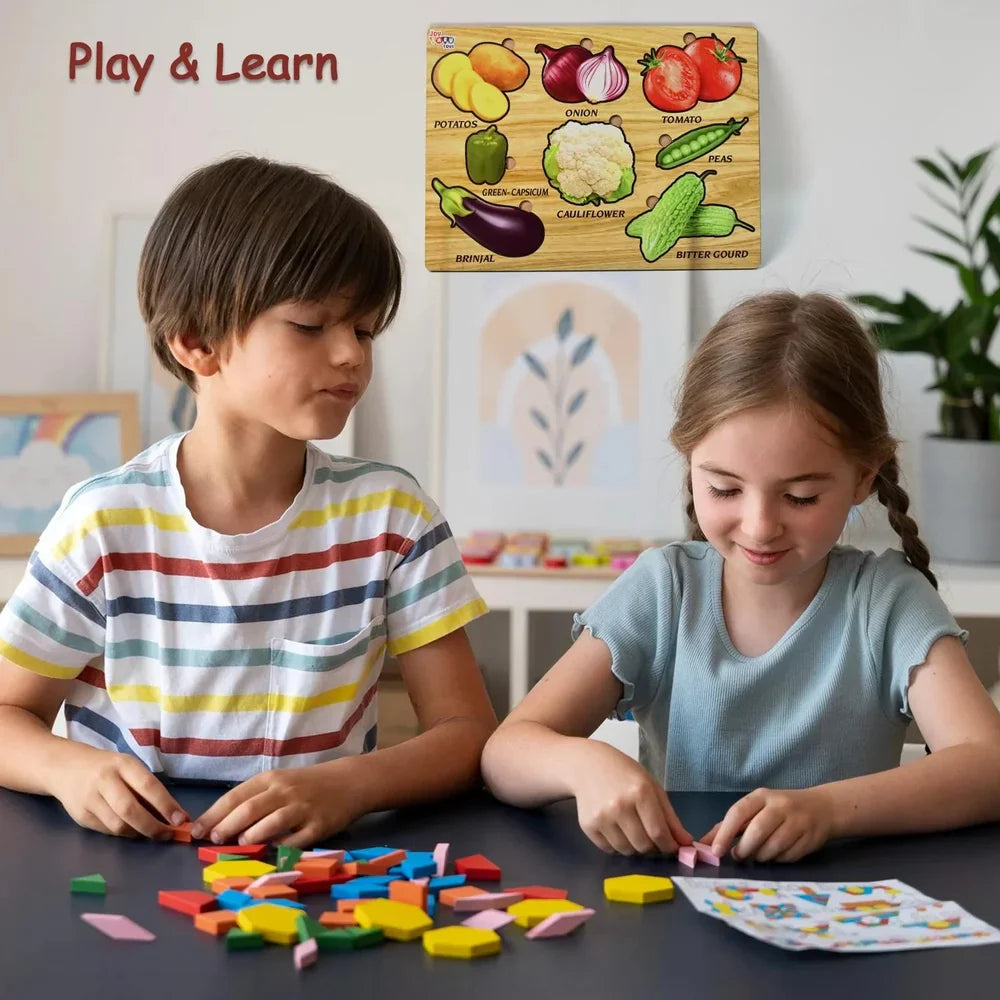 Best wooden vegetable puzzle board - educational toys | 2025 | fast shipping