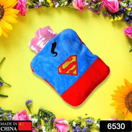 Superman print small hot water bag with cover
