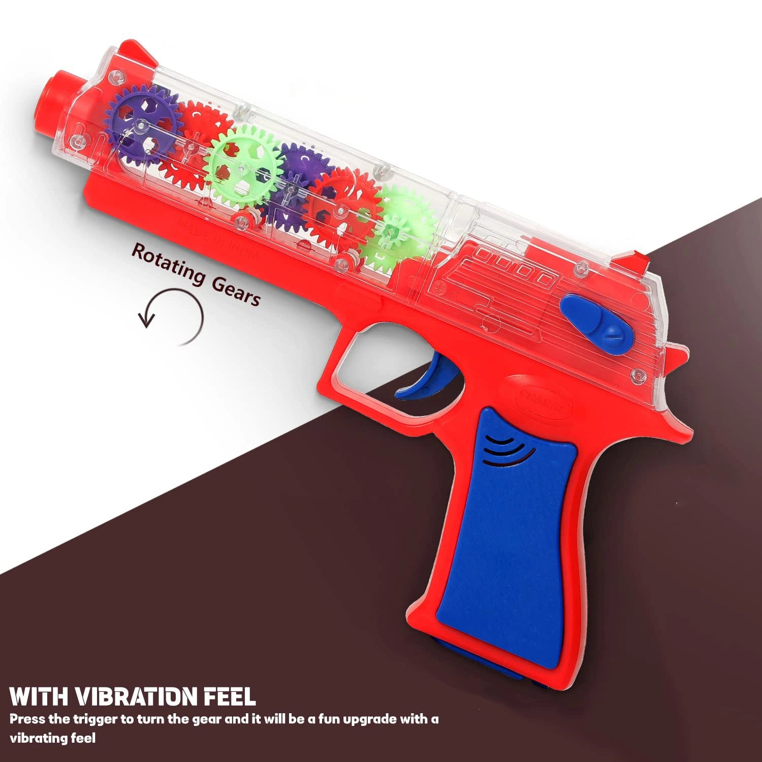 3d flashing gear toy gun