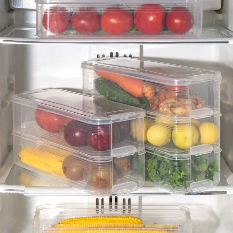 Best fridge organizer with lid stackable 3pcs - food storage containers | 2025 | fast shipping
