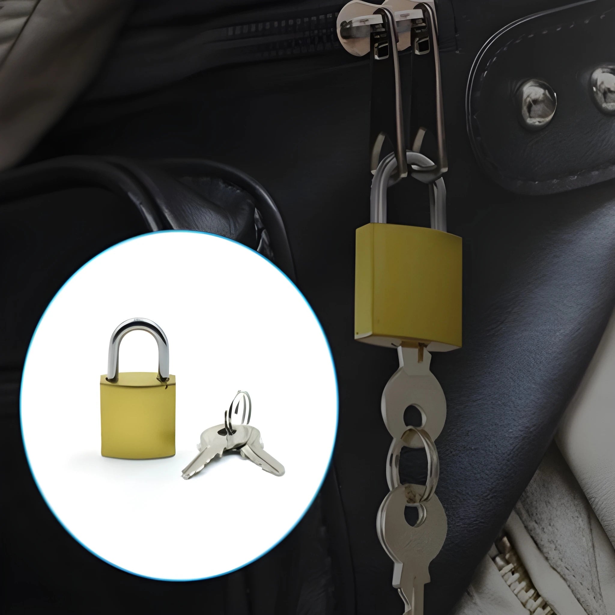 Cut-resistant brass padlock