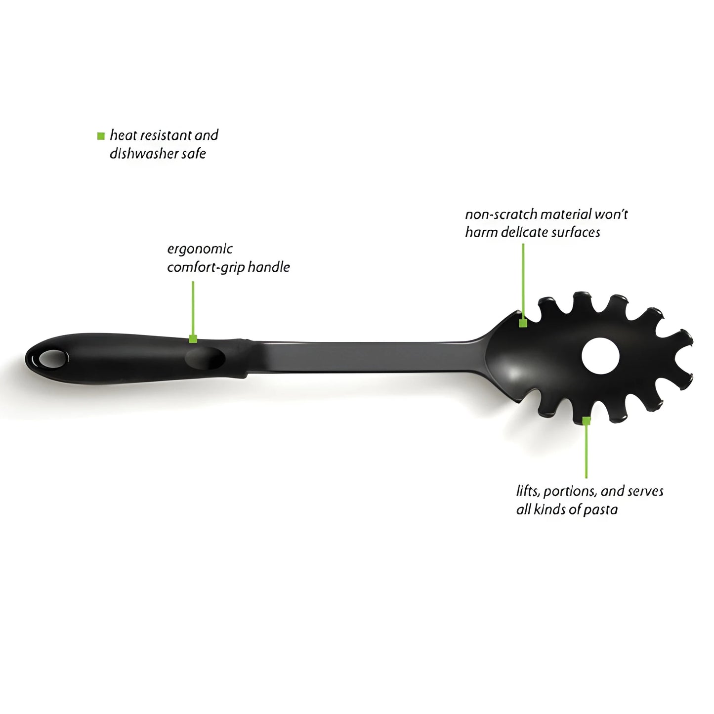 Heat-Resistant Silicone Pasta Spoon - Home & Kitchen