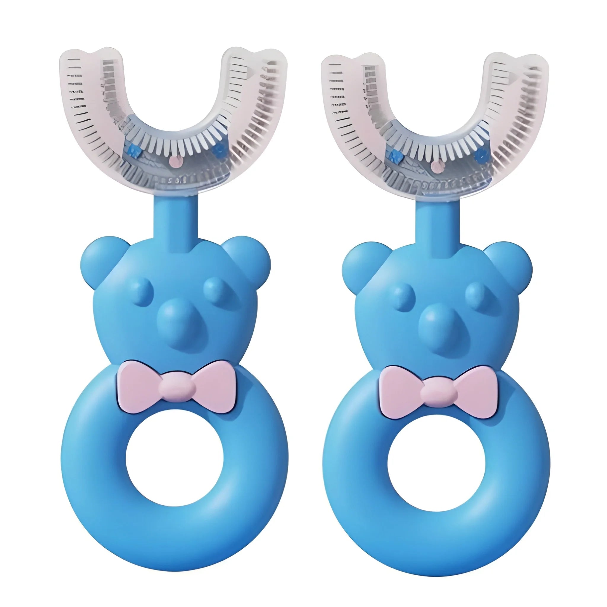 Baby bear u-shaped silicone brush head toothbrush