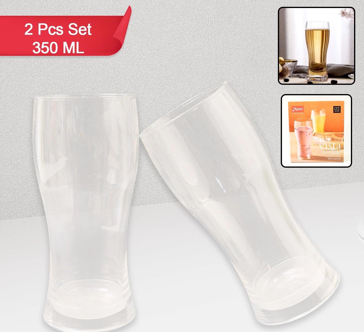 Best vista 2-piece unbreakable glass set - tumblers | 2025 | fast shipping